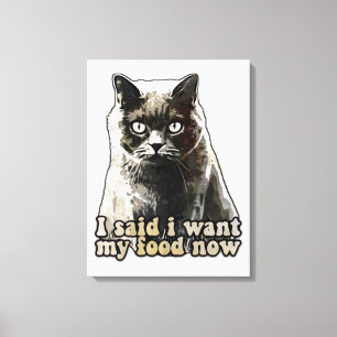 Toile Mème de chat amusant pour les amoureux de les chat