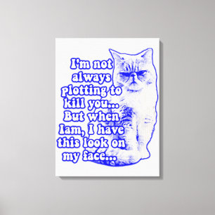 Toile Mème de chat amusant pour les propriétaires de cha