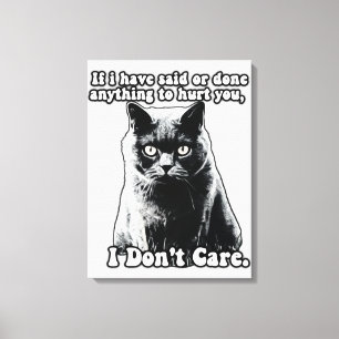 Toile Mème de chat grincheux amusant pour chaton personn