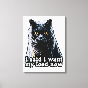 Toile Mème de chat grincheux amusant pour les propriétai