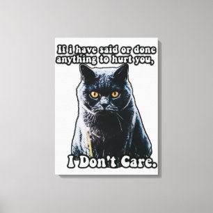 Toile Mème de chat mignon amusant pour les amoureux de l