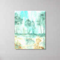 Mémoire, Paysage Abstrait Arbres Peinture Art