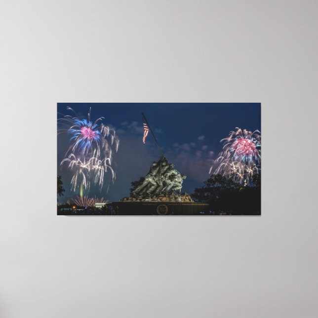 Toile Mémorial d'Iwo Jima pendant les feux d'artifice le (Recto)