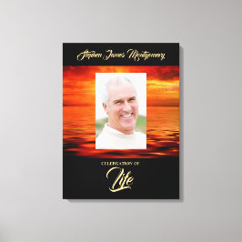 Toile Memorial Sunset Ocean Celebration of Life Photo