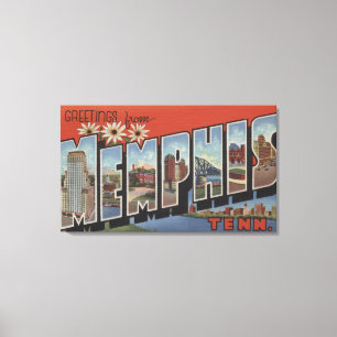 Toile Memphis, Tennessee - grandes scènes 2 de lettre