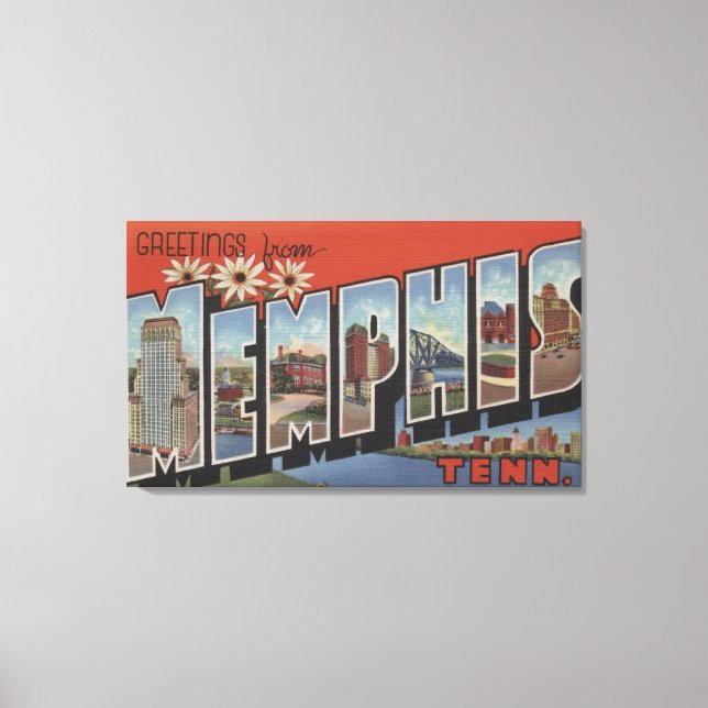 Toile Memphis, Tennessee - Scènes de grandes lettres 2 (Recto)