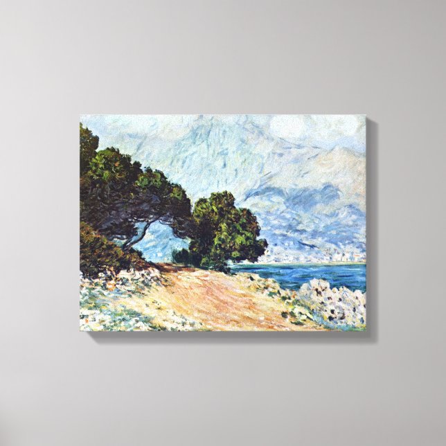 Toile Menton vu du Casquette Martin par Claude Monet (Recto)
