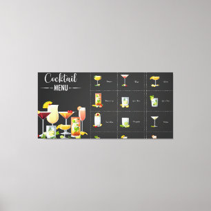 Toile Menu Cocktail