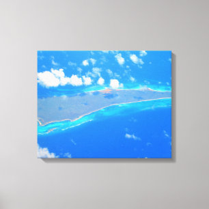 Toile MER CARRIBÉENNE N° 1 SUR CANVAS 20 "x 16"