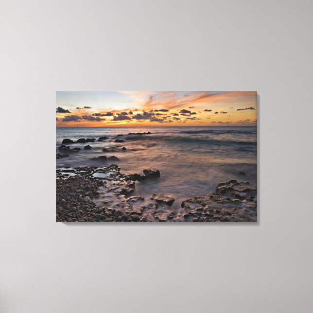 Toile Mer des Caraïbes, îles Caïmans. Ondes de fracassag (Recto)