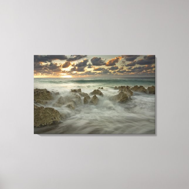 Toile Mer des Caraïbes, îles Caïmans. Ondes de fracturat (Recto)