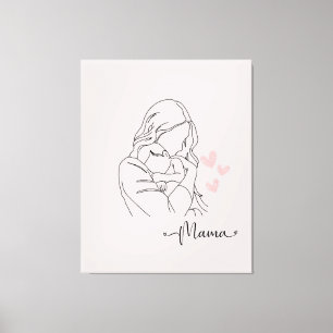 Toile Merci à tous les mamas