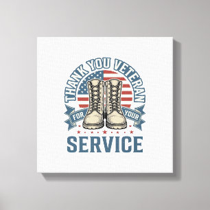 Toile Merci Vétéran Patriotique Bottes Service Chemise_1