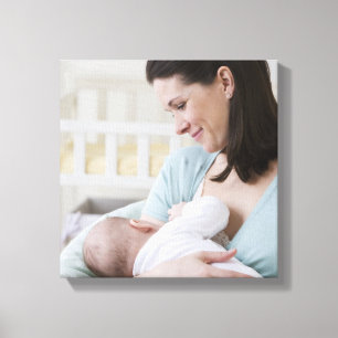 Toile Mère allaitant le bébé