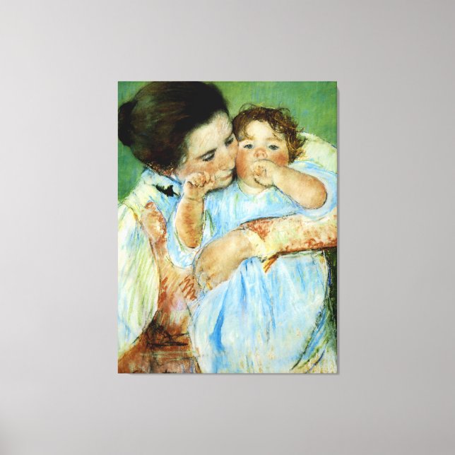 Toile Mère et enfant par Mary Cassat (Recto)