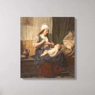 Toile Mère tenant son enfant (par Rudolf Jordan)