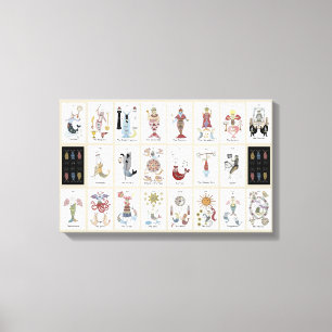Toile Mermaid chat Tarot Major Arcana