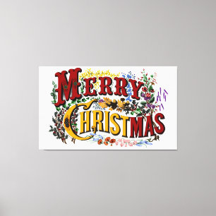 Toile Merry Christmas Large Canvas