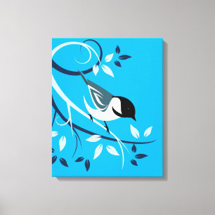 Toile Mésange sur une branche