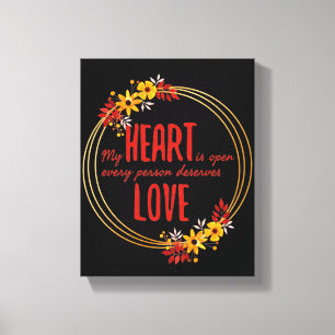 Toile message positif pour l'amour de soi et le succès