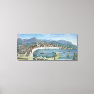 Toile Messine - une vue panoramique du port