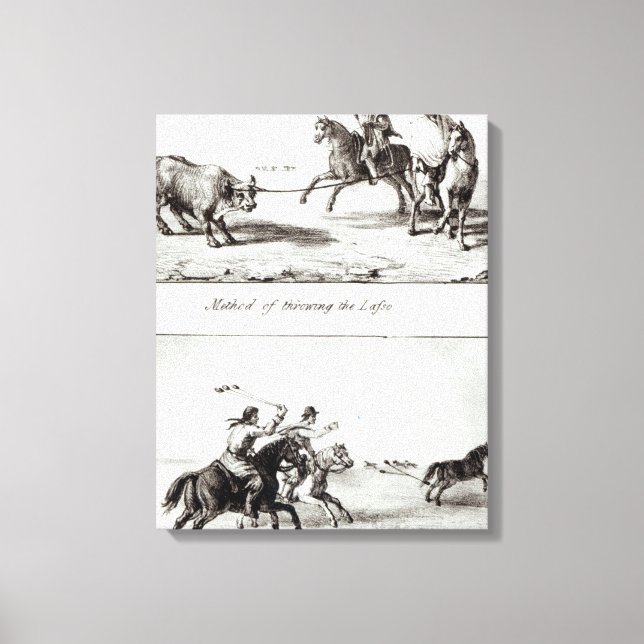 Toile Méthodes de Jeter le Lasso et les Bolas (Recto)