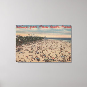 Toile Miami Beach, FlorideSalutations de Miami, FL