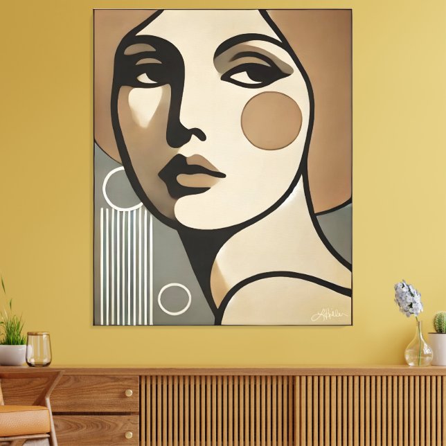 Toile Mid Century Modern Art The Glance Mid Century Mode (Insitu(Salon))