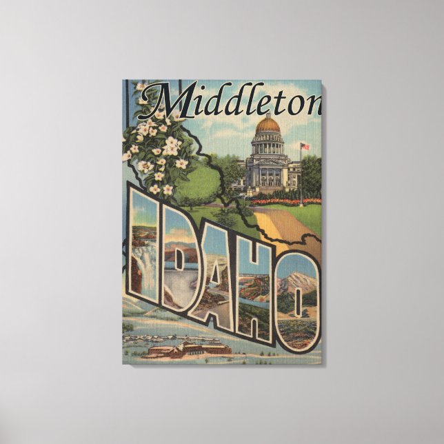 Toile Middleton, Idaho - Scènes de grandes lettres (Recto)