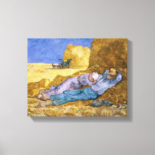 Toile Midi de Vincent van Gogh , la sièste, après