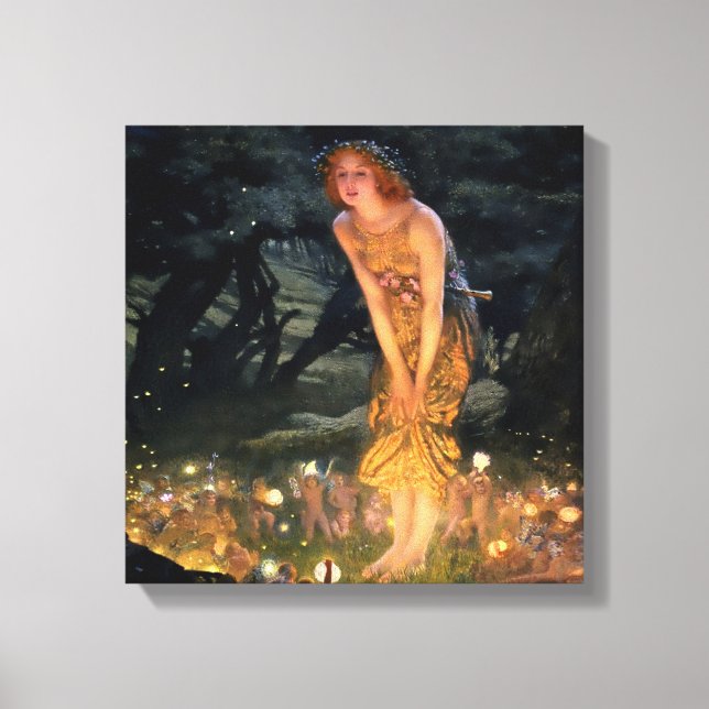Toile "Midsummer Eve" par Edward Robert Hughes (Recto)