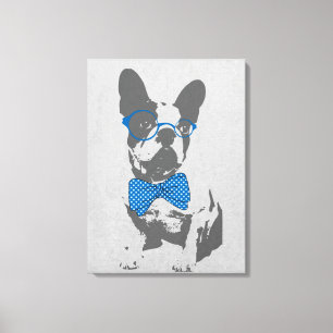 Toile Mignonne drôle animal vintage tendance French bull