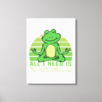 Mignonne grenouille faisant du yoga.