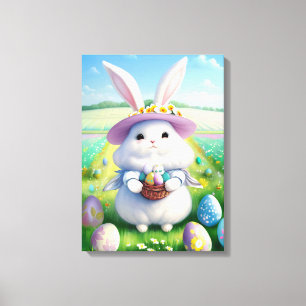 Toile Mignonne lapin de Pâques 01