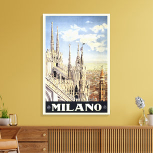 Toile Milano Italie Cathédrale Gothique Duomo Voyage Vin