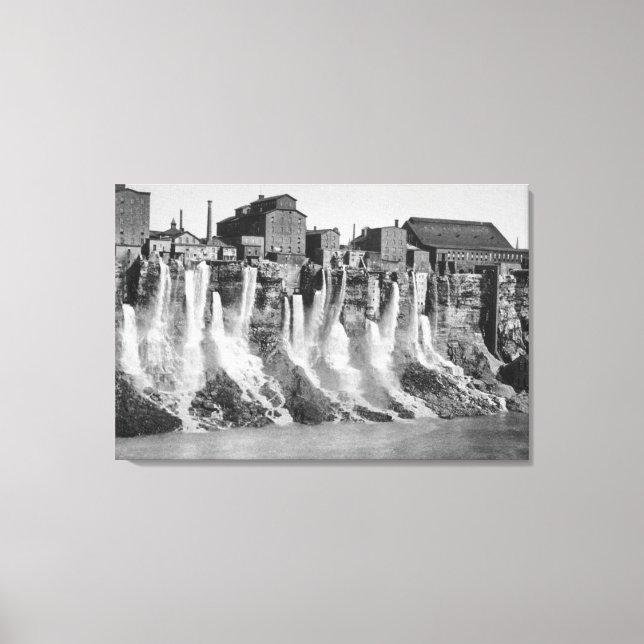 Toile Mills sur le côté américain de Niagara Falls (Recto)