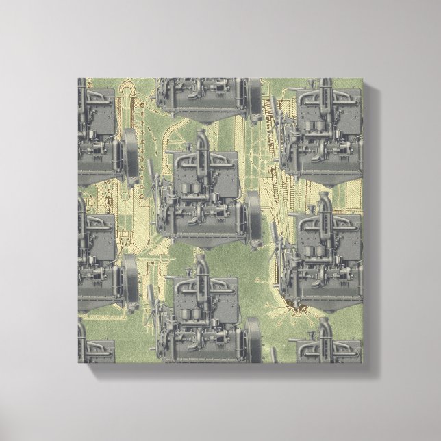 Toile Milwaukee Wisconsin Engine Early K (Recto)