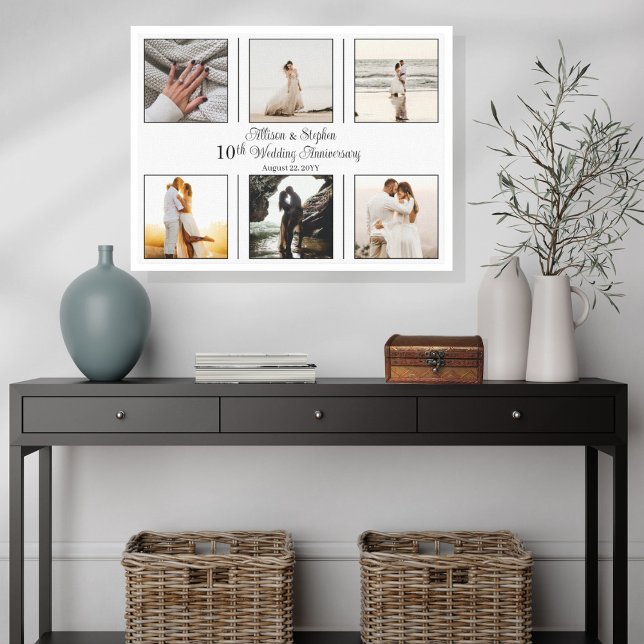 Toile Mini 6 photo 10e anniversaire de Mariage (Créateur téléchargé)