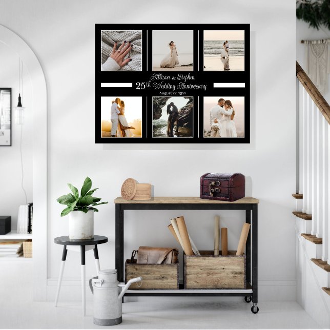 Toile Mini 6 Photo 25e anniversaire de Mariage (Créateur téléchargé)