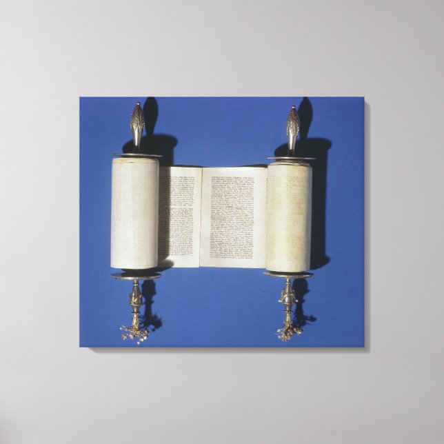 Toile Miniature Torah Scroll, 1765 (Recto)