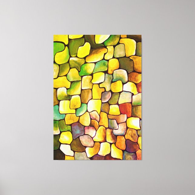 Toile Minimalisme contemporain Motif vert Artdeco (Recto)