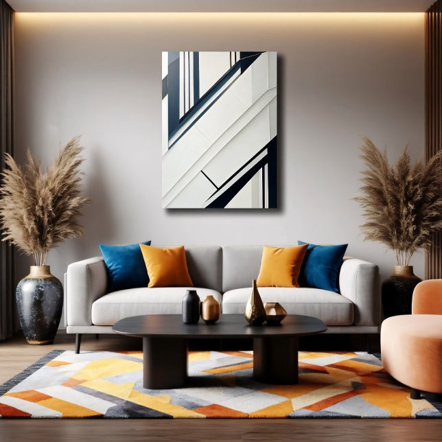 Toile Minimalist Diagonal Geometry (Créateur téléchargé)