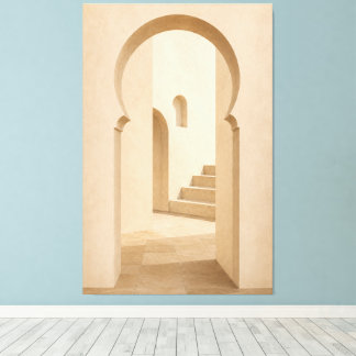 Toile Minimalist Moroccan Arch Canvas Print 