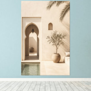 Toile Minimalist Moroccan Riad Canvas Print