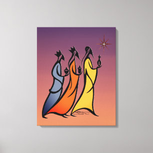 Toile Minimaliste Trois Rois Mages