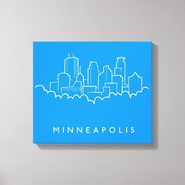 Toile Minneapolis, Minnesota Skyline (Recto)