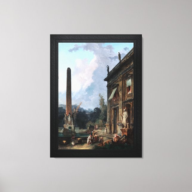 Toile Minstrels errants par Hubert Robert (Recto)