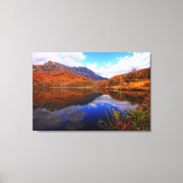 Toile Mirror Lake Autumn Paysage Réflexion Eau Chute
