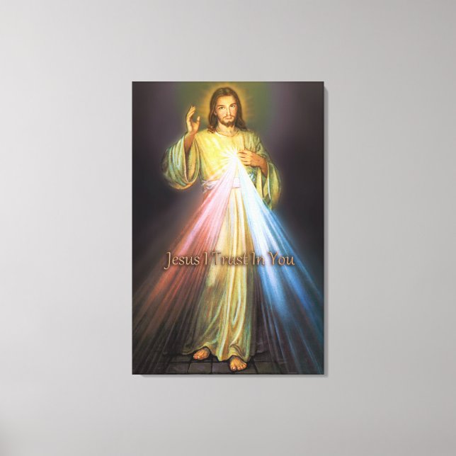 Toile Miséricorde Divine Jésus J'Ai Confiance En Vous Im (Recto)