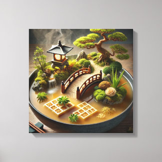 Toile Miso Garden | Japanese Zen Food Canvas